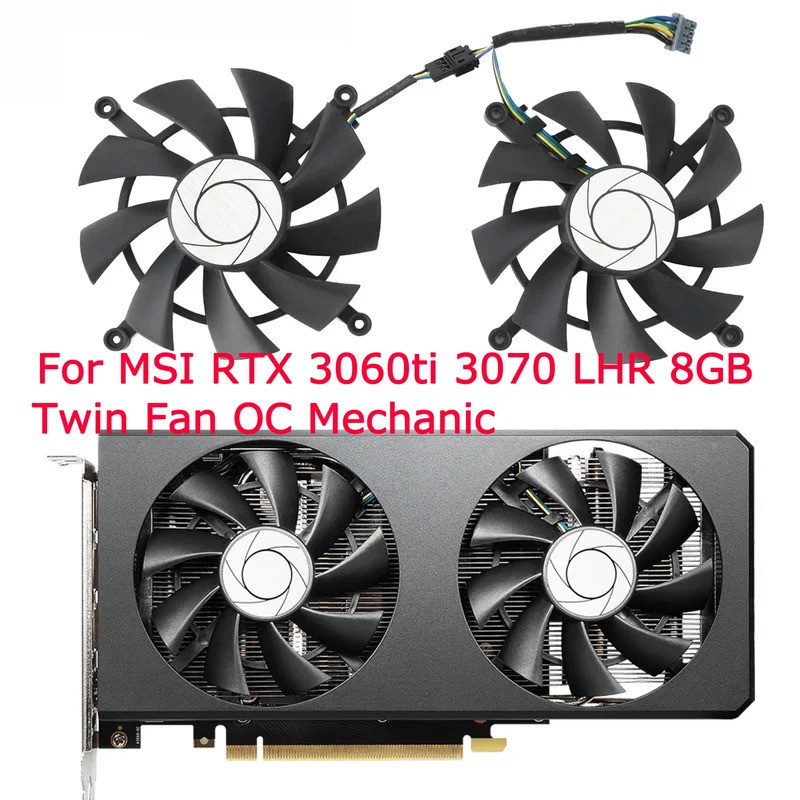 2 ชิ้น/เซ็ต,HA9015H12SC-Z,Graphics การ์ดพัดลม,การ์ดวิดีโอ Cooling,สําหรับ MSI RTX3060ti RX 3070 3060