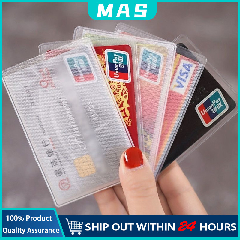 MAS ที่ใส่บัตรแบบใส, ที่ใส่บัตรประชาชน ที่ใส่บัตรเอทีเอ็ม วัส PVC กันรอยขีดข่วน กันเปรอะเปื้อน กันฝุ่น