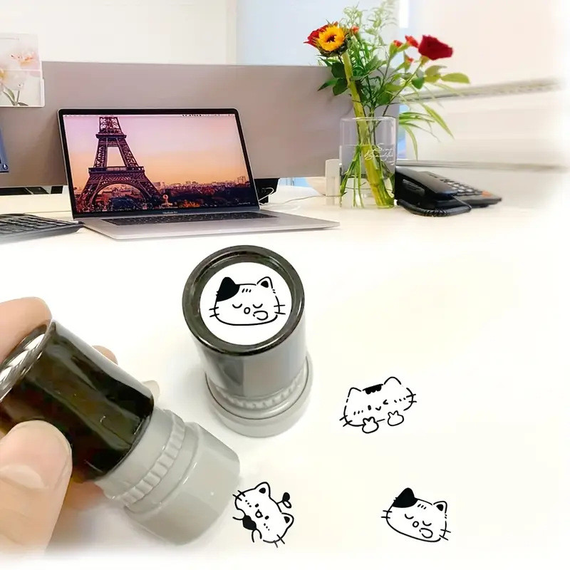 แมวดําตัวน้อยสามตัวซีล temu ซีลขายดี Happy Little Black Cat HA23 ซีลไวต่อแสง