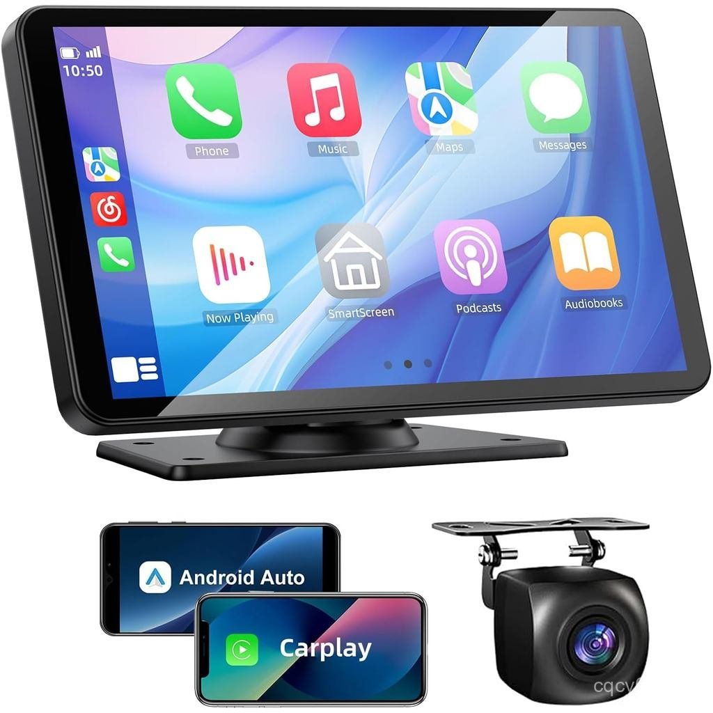 Wireless Apple Carplay และ Android Auto Screen สําหรับรถยนต์, 7 "HD Portable Touch Screen Car Stereo
