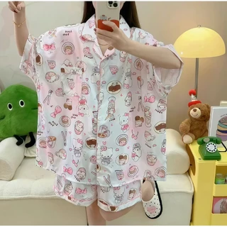 SLEEPWEAR FACTORY ชุดนอนโอเวอร์ไซส์ ชุดนอนการ์ตูน ชุดนอนไซส์ใหญ่ 🌛 ฟรีไซต์ อก 50 นิ้ว W190