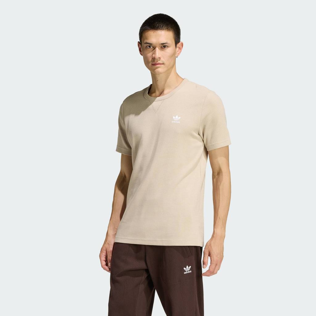 adidas Lifestyle Trefoil Essentials Waffle Tee Men Beige KE1180