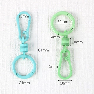 1PC สีอบที่มีสีสันฤดูใบไม้ผลิ Rebound แหวนพวงกุญแจ DIY Mountain Chain พวงกุญแจจี้เครื่องประดับ