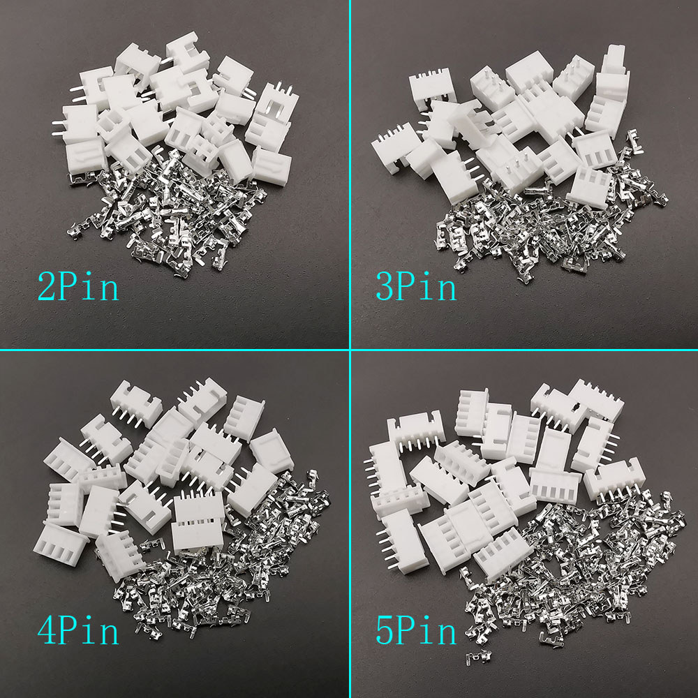 สีขาว JST XH2.54 Terminal Kit XH 2.54 มม.Pitch 2/3/4/5 Pin ชายปลั๊กและหญิงซ็อกเก็ตพลาสติก Shell Header Connector