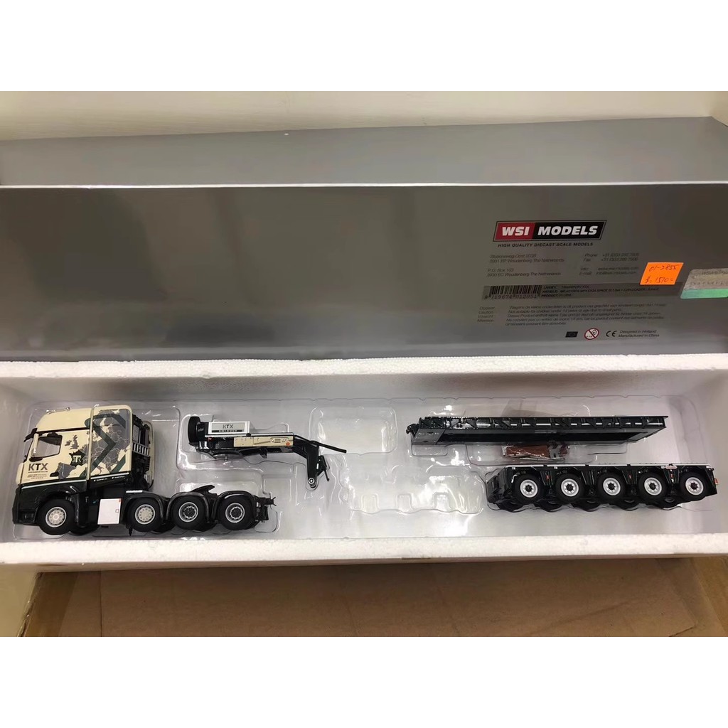 WSI 1: 50 BENZ MP4 SLT 8X4 BENZ Truck Trailer Trailer Alloy รุ่น 01-2855