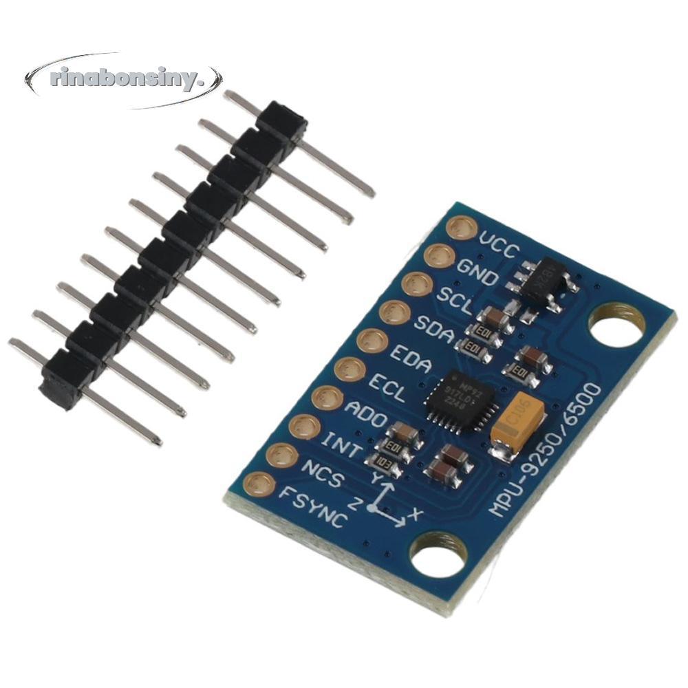 RINABONSINY 9 DOF ทัศนคติ 9 แกน, 3 ~ 5V Blue Gyro + ตัวเร่งเซนเซอร์โมดูล, ทนทาน Mini SPI/IIC พลาสติก