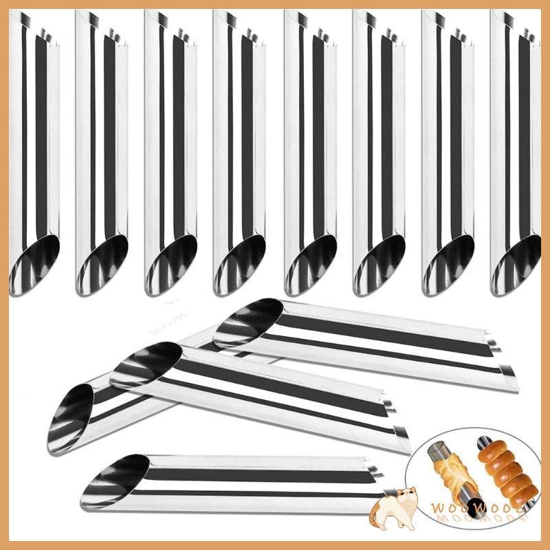 WOW 12 ชิ้นครีมฮอร์น Mould สกรูครัวซองต์แม่พิมพ์ Non-Stick ครีม Horn Cones Party