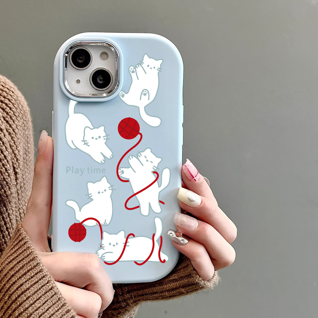 น่ารัก Woolly Cat Casing infinix Smart8 Hot40i Hot30 Note40 Hot50i Note12 Note50 itel A80 P55 P65 RS