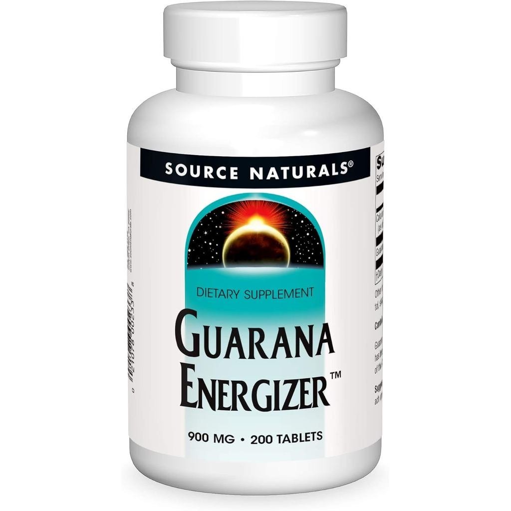 Naturals Guarana Energizer 900 mg Caffiene และพลังงาน - 200 เม็ด