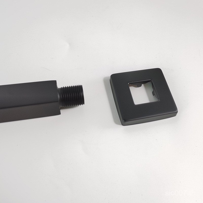 ฝักบัวสเปรย์ด้านบนโมเดิร์นปกปิดท่อแขนฝักบัวในผนังท่อฝักบัวผนังสแตนเลสสไตล์ข้อศอกท่อสี่เหลี่ยม 6FRP