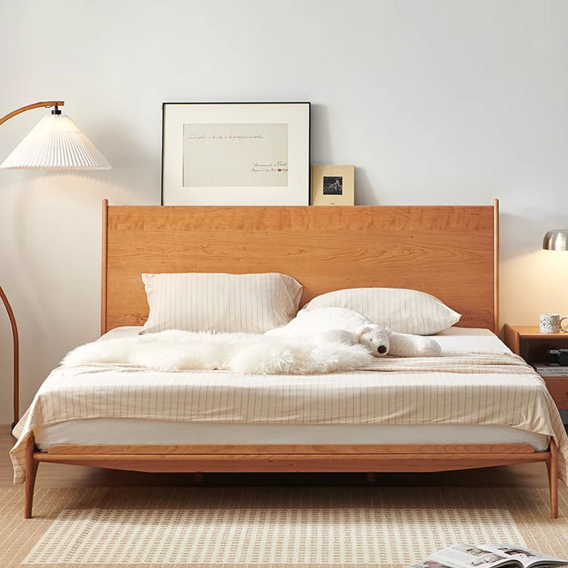 North American วอลนัทสีดําเตียงไม้เนื้อแข็งทั้งหมดเจ้าของเตียง 1m 8 เตียงคู่ Nordic โมเดิร์น 1.5m Lo