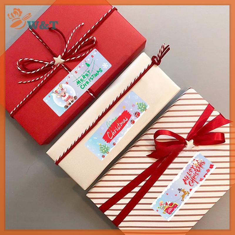 Hj 250 ชิ้น/ม้วน Merry Christmas สติกเกอร์สําหรับตกแต่งซองจดหมายสติกเกอร์ซีลสําหรับการ์ดวันหยุดปัจจุ
