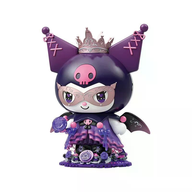 Qun Big Body Series Kuromi ปราสาทสีม่วง Dark Night Big Baby ประกอบบล็อกตัวต่อเพื่อการศึกษา - รูปที่ 2