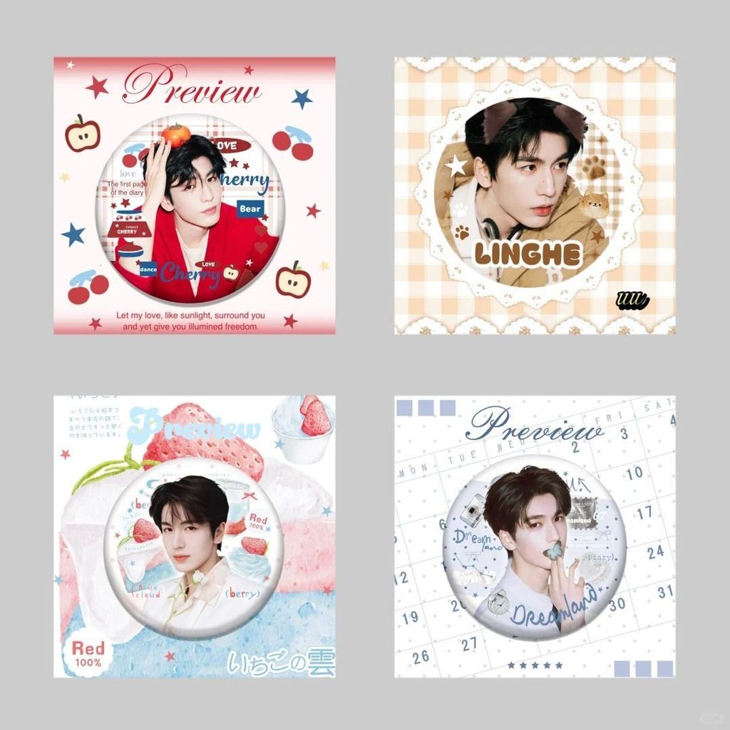 Zhang Linghe สินค้า High-Value Bar Chi Badge กระเป๋านักเรียนจี้ Tinplate Breast ของขวัญน่ารักสําหรับ