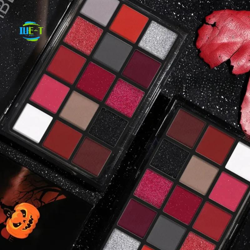 พาเลทอายแชโดว์ 15 สี - แต่งหน้าอิ่มตัวสูงสีแดงสีดํา