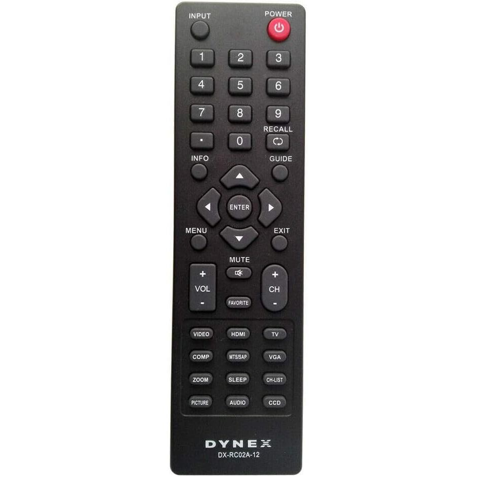 DX-RC02A-12 เปลี่ยนรีโมทสําหรับ Dynex TV DX-26L150A11 DX-32L150A11 DX-37L150A11