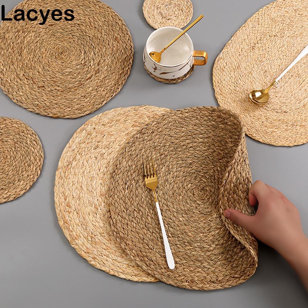 LACYES Coaster N1N Home Kitchen ฉนวนกันความร้อน Round แผ่นรองโต๊ะกันลื่น