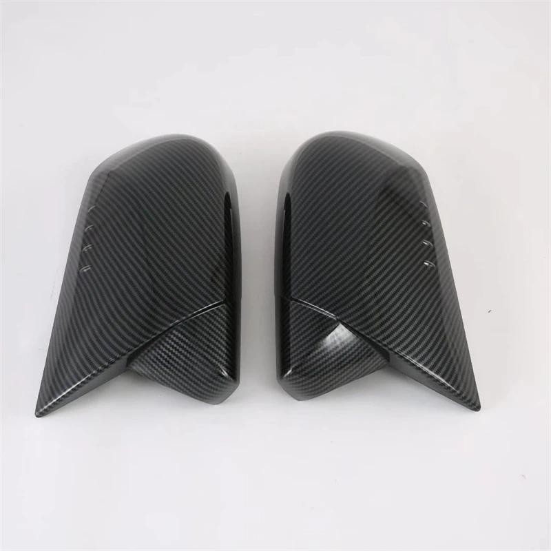 2PCS คาร์บอนไฟเบอร์สีดํากระจกมองหลังกระจก Fit สําหรับ Toyota Prius XW50 2017 2018 2019 2020