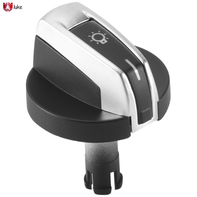 1 ชิ้นไฟหน้ารถสวิทช์ปุ่มลูกบิดสําหรับ- 5/7 Series X3 X4 F01 F02 F03 F10 F18 F07 F06 F25 F26 สีดํา .t