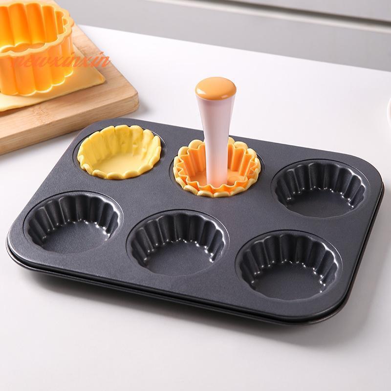[NT-t] แม่พิมพ์ทาร์ตเปลือกหอยชุด Pastry Tamper ทาร์ตพลาสติก Tamper รอบ Tartlet Tarts Maker เครื่องมืออบ [ใหม่]