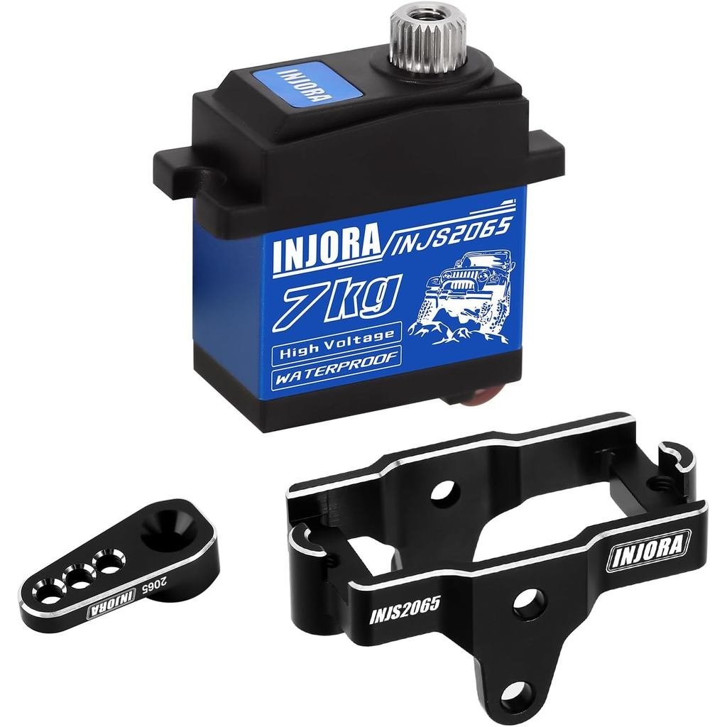 INJORA 7KG Servo INJS2065 พร้อม Mount และ Servo Horn สําหรับ TRX4M TRX4MT 1/18 RC Crawler อะไหล่อัพเ