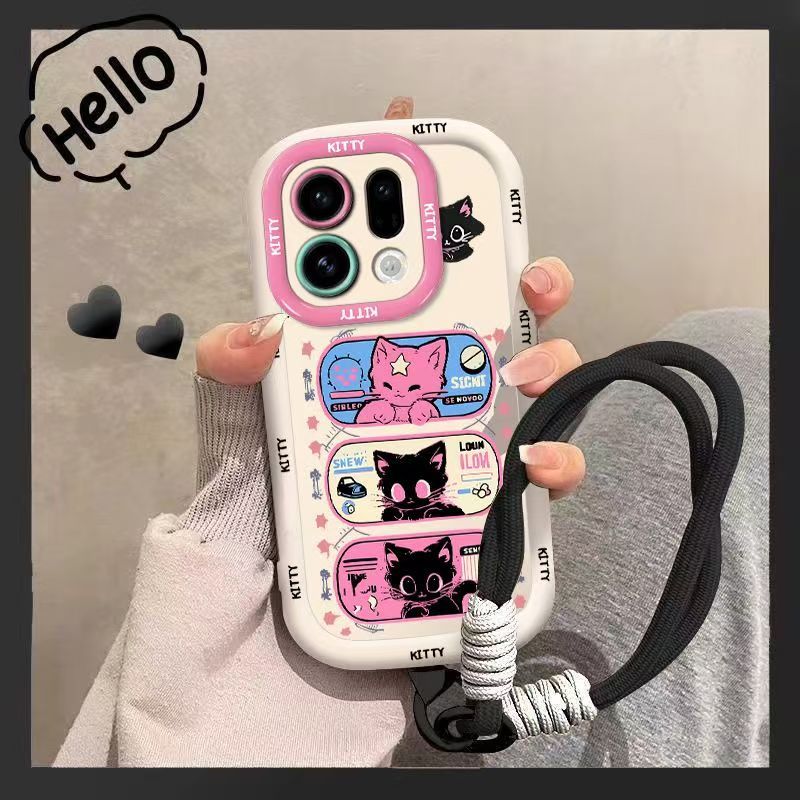 สําหรับ OPPO Find X9 กรณี OPPO Find X9 Pro ตัดเคสโทรศัพท์การ์ตูนอินเทอร์เน็ตสีแดง Anti-Drop Soft Shell ซิลิโคนพัฟป้องกันสมบูรณ์ - รูปที่ 3