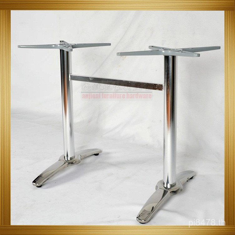 คอลัมน์คู่สแตนเลสแข็งฟุตโรงงานร้านอาหารตารางฟุตขาโต๊ะขายตรงตาราง304วัสดุอุปกรณ์เสริมฮาร์ดแวร์เฟอร์นิ