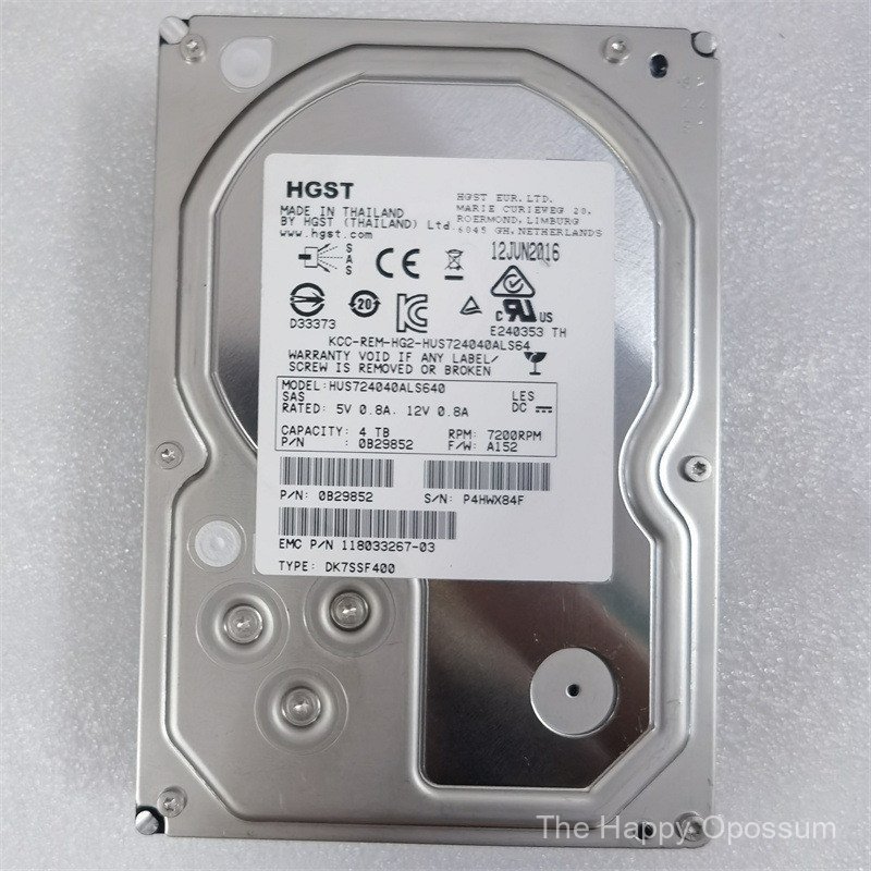 HGST Hitachi 4TB 3TB Disk SAS Server Hard Disk 4T 12 ซม. 7.2K Non-เดสก์ท็อปการตรวจสอบ