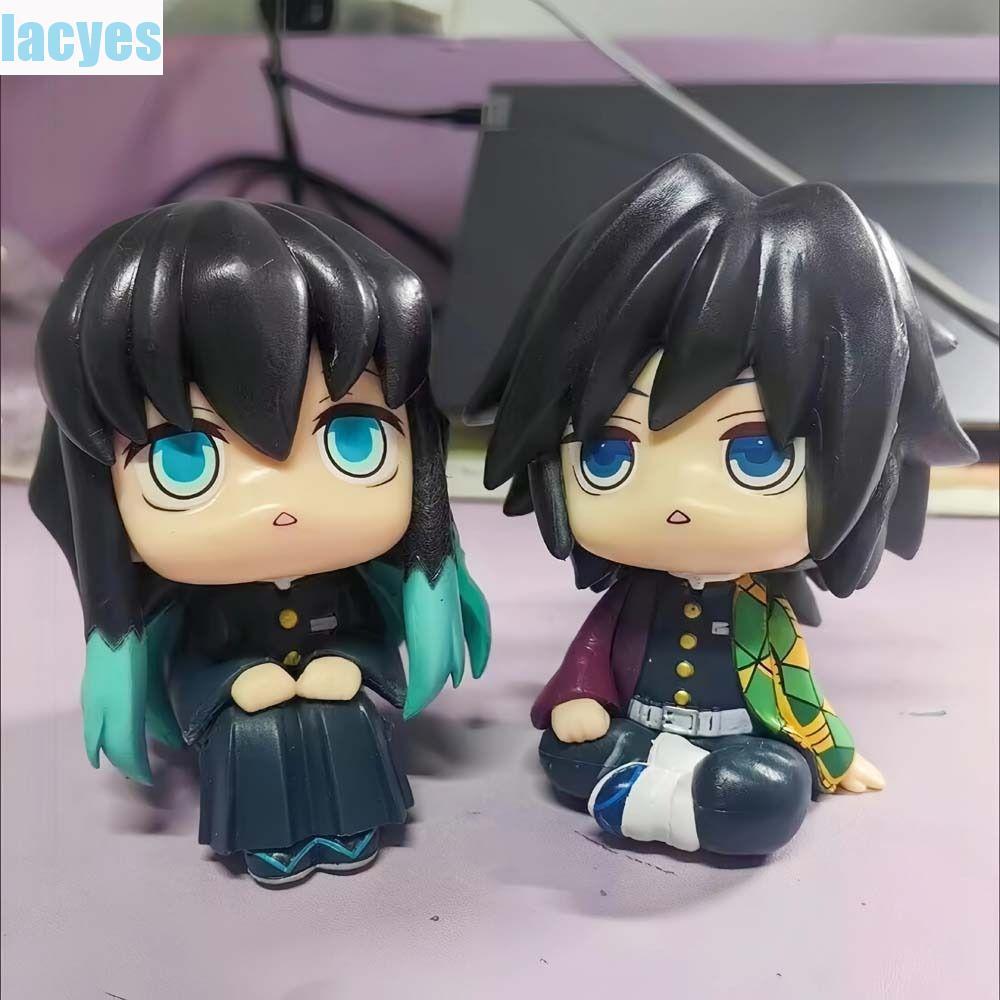 LACYES Demon Slayer ตัวเลข,ตุ๊กตา PVC Look Up Tokitou Muichiro รุ่น, เด็กรุ่น Q คอสเพลย์อะนิเมะอุปกร