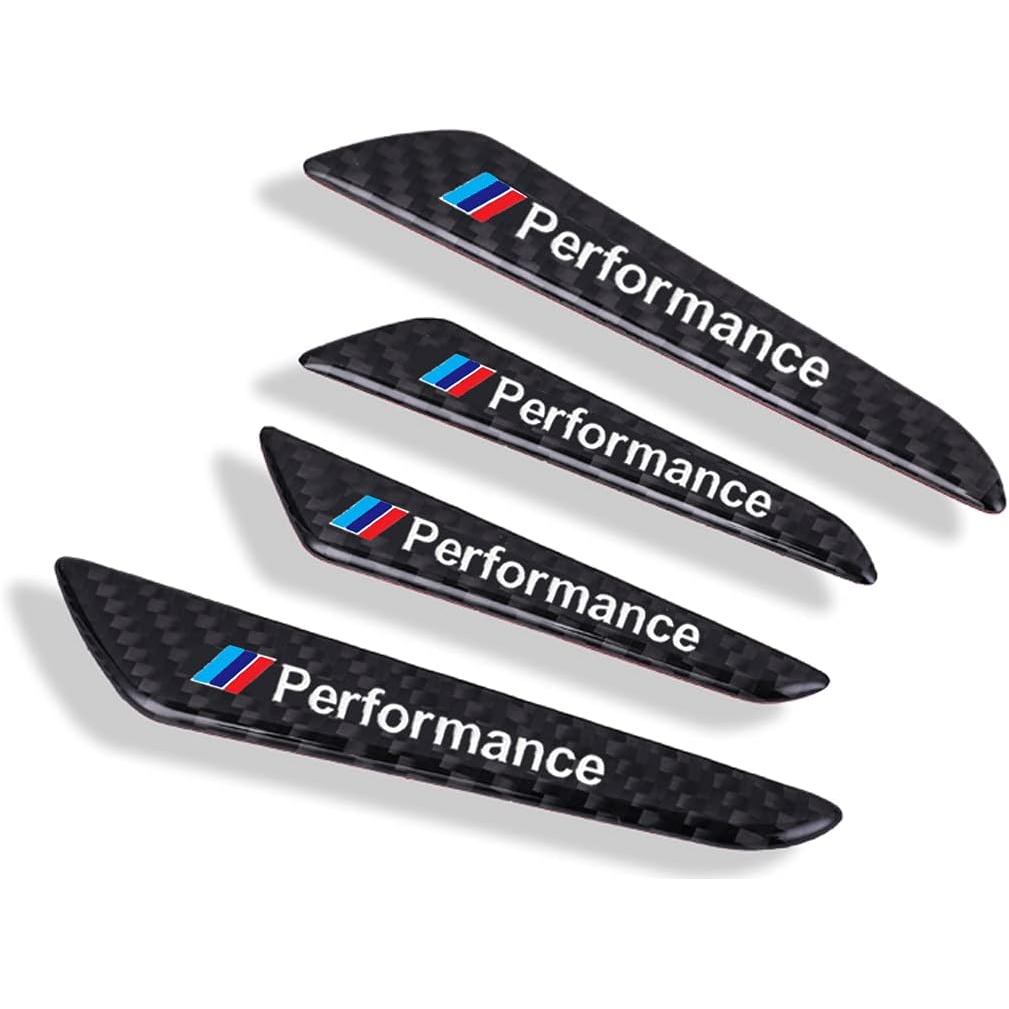 Performance 4 pcz Car Door Carbon Fiber Protective Strip Decoration is Suitable black for BMW 1 2 3 