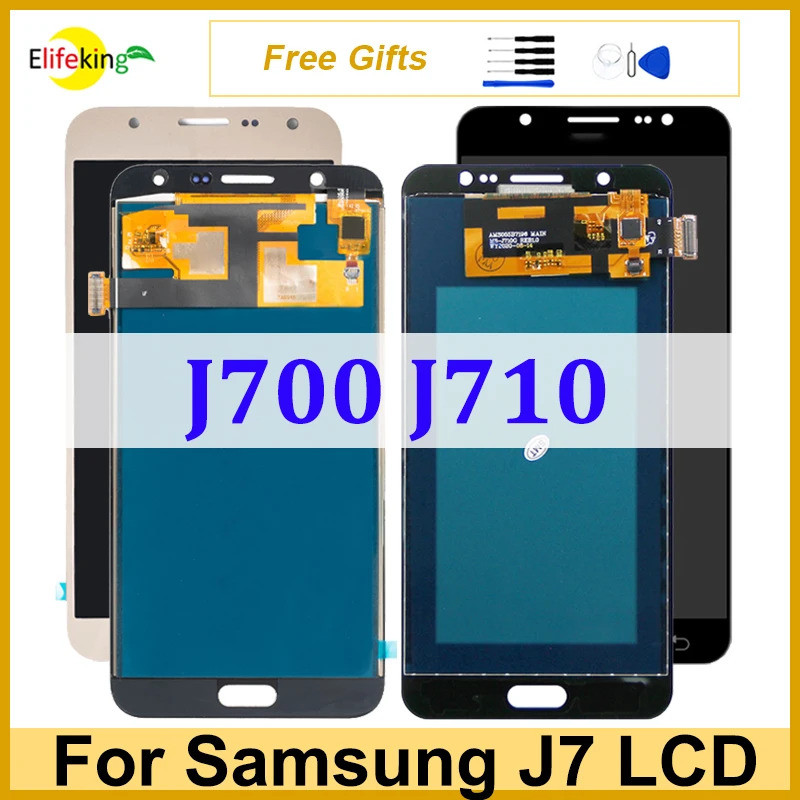 LCD สําหรับ Galaxy J7 2015 J700 จอแสดงผลหน้าจอสัมผัสสําหรับ J7 2016 J710 หน้าจอ LCD Repalcement Digi