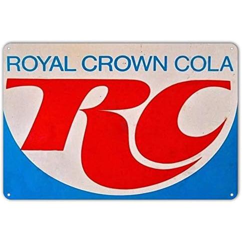 Metal Tin Sign Royal Crown RC Cola Logo Soda Pop Ad Vintage Style Retro Wall Decor Bar 8 x 12 inches