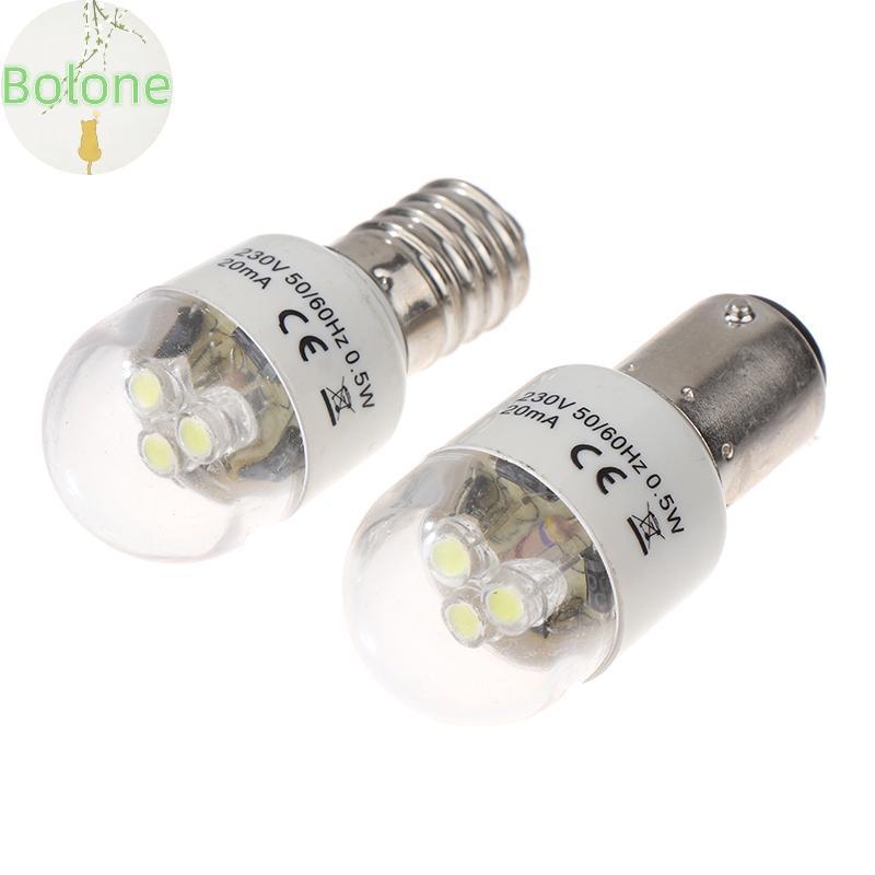 Bolone 1pce เย็บหลอดไฟ LED BA15D/E14 แสงส่องสว่าง 0.5W AC 190-250W โคมไฟจักรเย็บผ้าบ้าน VN