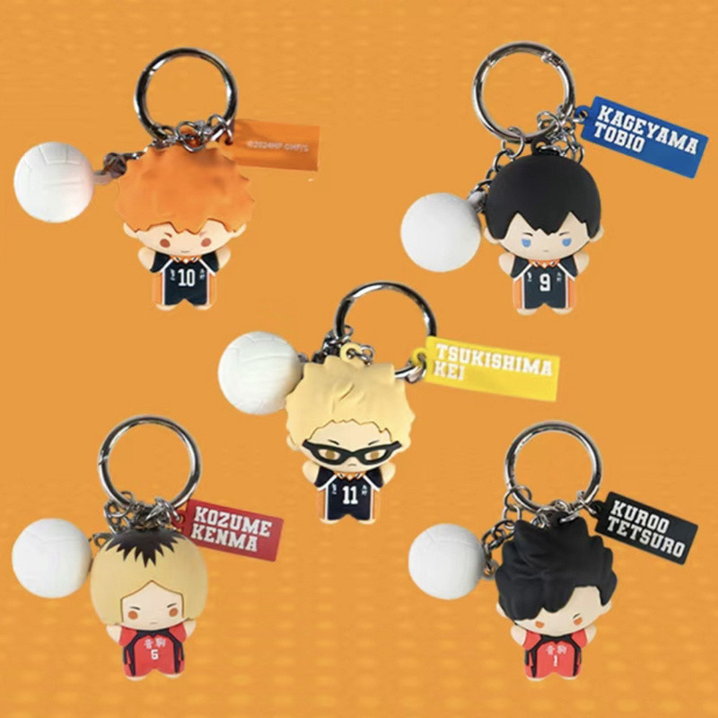 ไฮคิว!! พวงกุญแจ Kawaii Hinata Shoyo Tobio Kageyama Tsukishima Kei Kozume Kenma Kuroo Tetsurou Hang On กระเป๋าอุปกรณ์เสริมอะนิเมะตัวเลขพวงกุญแจ ราคา ถูกที่สุด ดีลบีเคเค แกลเลอรีภาพที่ 2