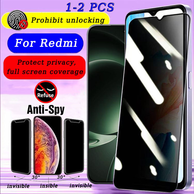 ฟิล์มกระจก เต็มจอ สำหรับ กันมองกันเสือก 9H รุ่น Redmi Turbo 4 3 A5 A4 A3 A3x A2 A2+ A1 A1+ K80 K70 K