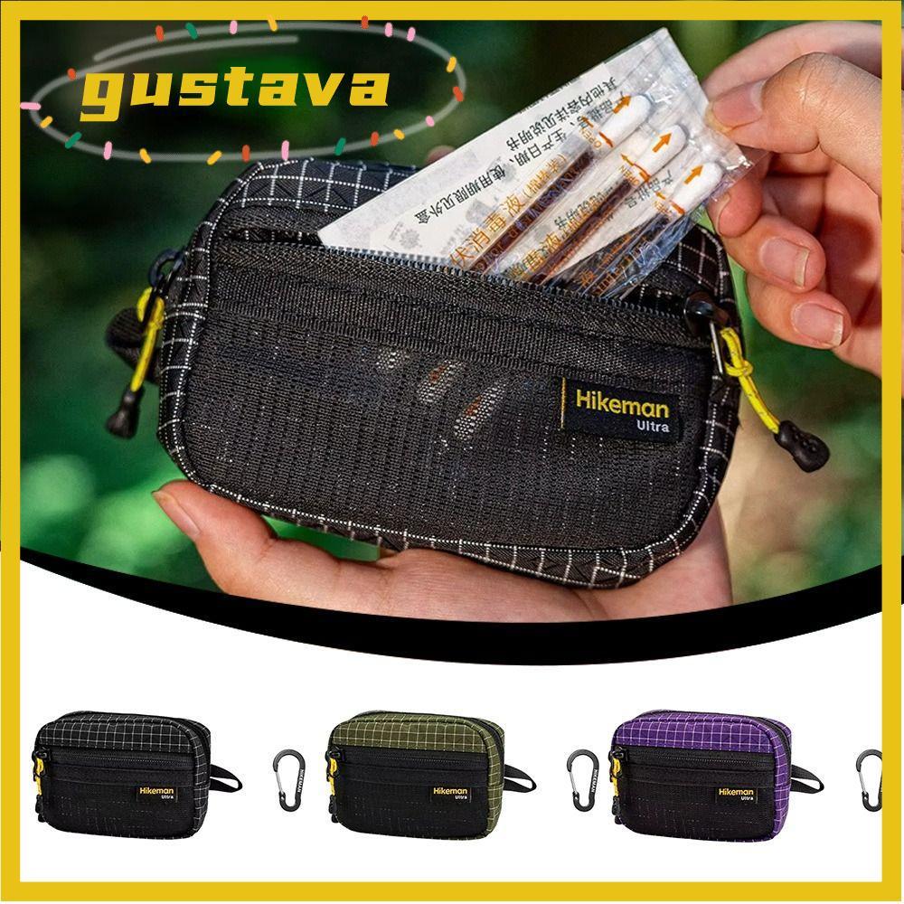 GUSTAVA Card Wallet, กระเป๋ายูทิลิตี้กันน้ํามัลติฟังก์ชั่น, ทนทานน้ําหนักเบาซิปปิด EDC กระเป๋าผู้ชาย