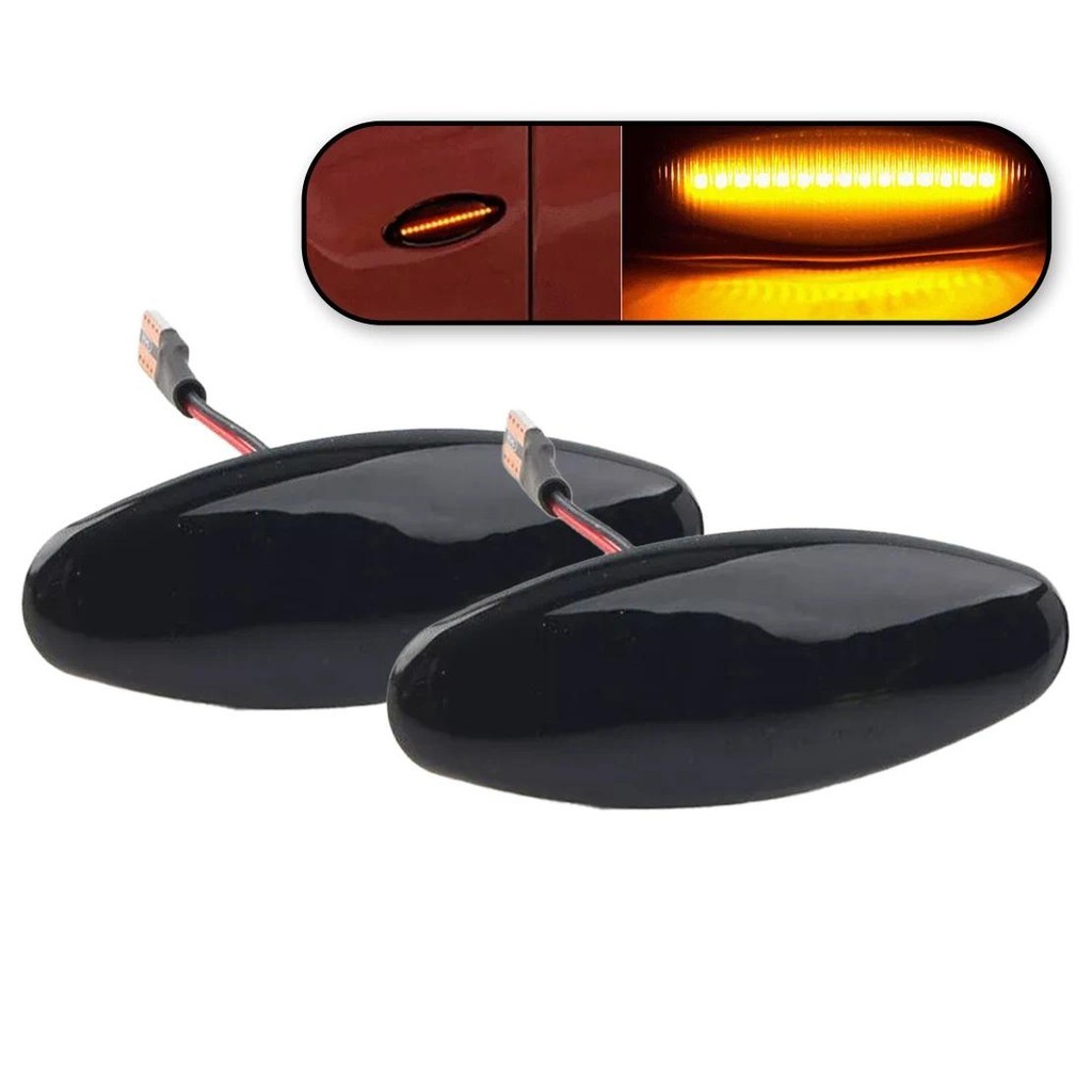 ควันเลนส์สีดํากันชนด้านข้างไฟเลี้ยวไฟสัญญาณ Fit สําหรับ Jaguar S-Type XK8 XKR XJ X350 2005 2004 2003