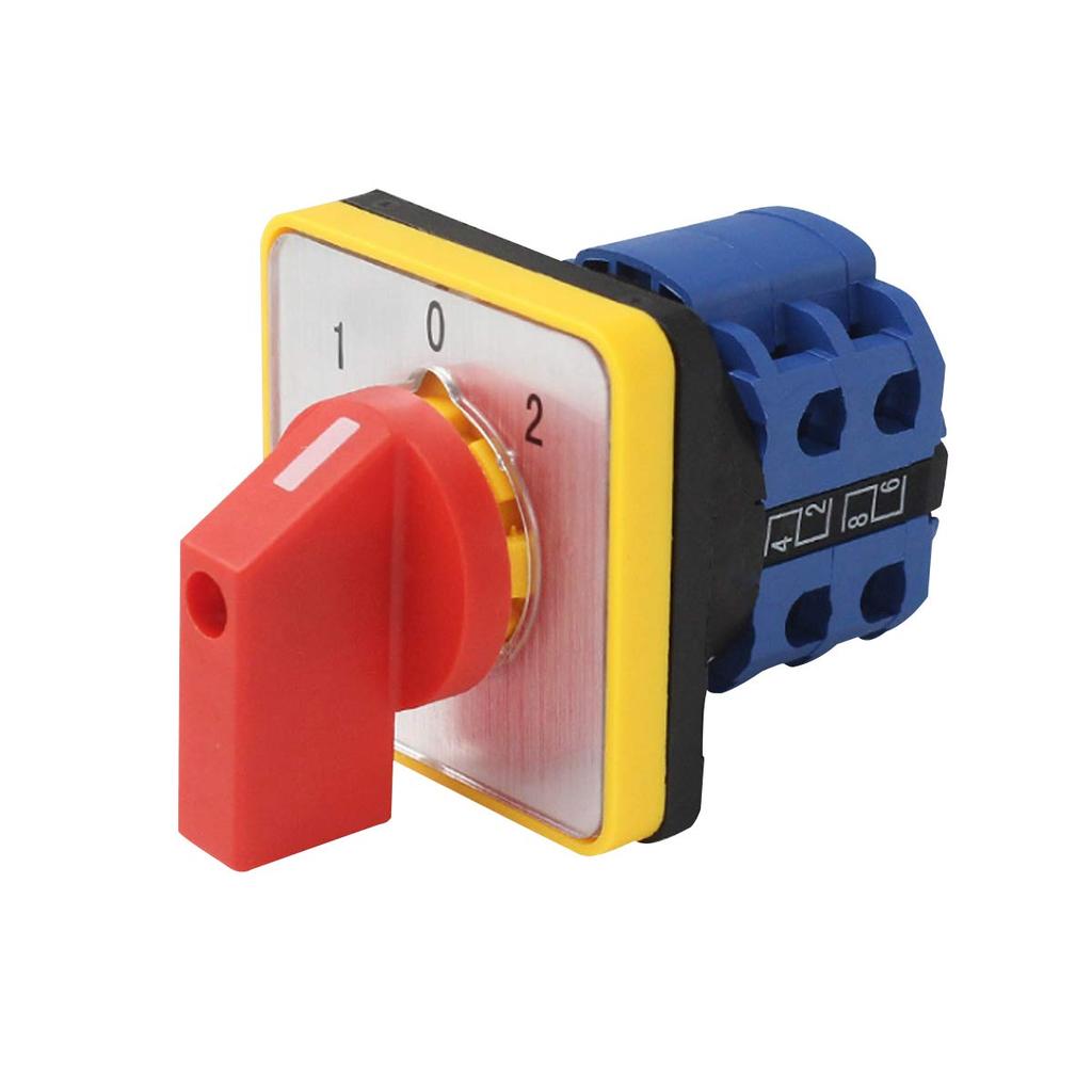 สวิตช์เลือกการเปลี่ยนแปลงสากล 1 ชิ้น, สวิตช์ไฟคู่, 3 ตําแหน่ง 8 เทอร์มินัล, สวิตช์โอนไฟฟ้า, LW26-20/