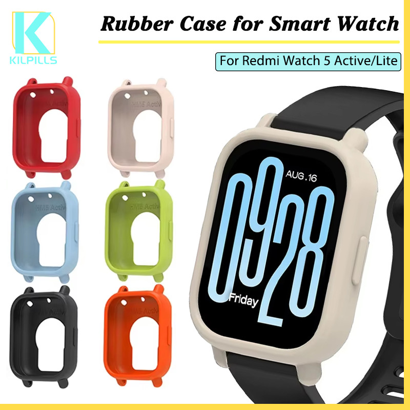 กรณียางกีฬาอ่อน for นาฬิกาอัจฉริยะ Xiaomi Redmi Watch 5 Active อุปกรณ์ปกป้องหน้าจอซิลิโคน for Redmi Watch 5 Lite