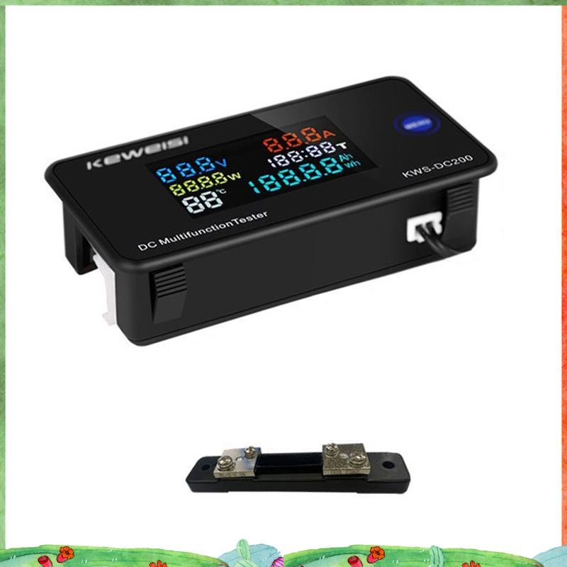 KEWEISI DC 0-200V โวลต์มิเตอร์แอมป์มิเตอร์ KWS Power Meter LED Digital DC Wattmeter มิเตอร์ไฟฟ้า