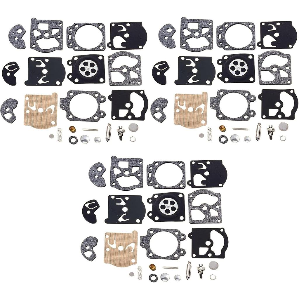 แพ็ค 3 ชุดซ่อมคาร์บูเรเตอร์สําหรับ Walbro K10-WAT WT391 WT20 WT3 WT309 WT310 WT324 WT379 Chainsaw Tr