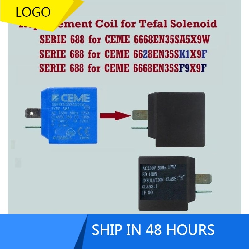 โซลินอยด์วาล์วเปลี่ยนคอยล์สําหรับ CEME 6668EN35SA5X9W/6668EN35SF9X9F/6628EN35SK1X9F/Aimega V600 Tefa