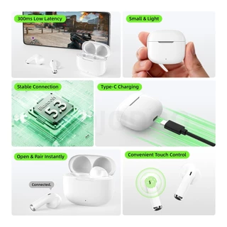 GOOJODOQ J237 Headphones Bluetooth 5.3 Stable Connection Immersive Audio Experience Low Latency Audio-Video Sync