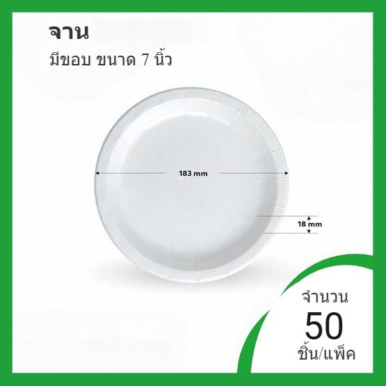 (แพ็ค)จานไบโอ จานชานอ้อย จานกลม จานวงรี ขอบเหลี่ยม ถาดอาหาร ถาดซูชิ ขนาด 6.5 ,7 นิ้ว (23P00X)