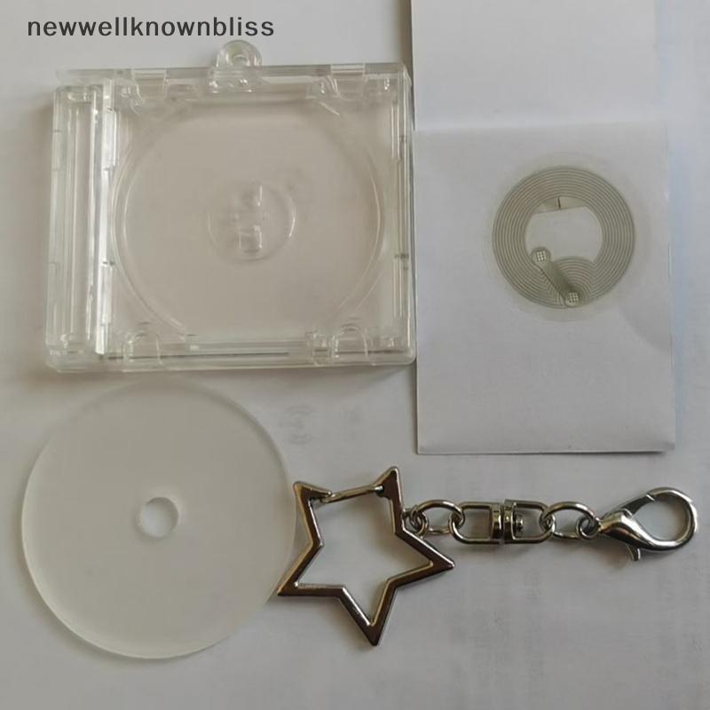 Mini NFC Functional CD Disc Case Keychain กล่องเก็บแผ่น CD พร้อมสายคล้อง DIY CCD