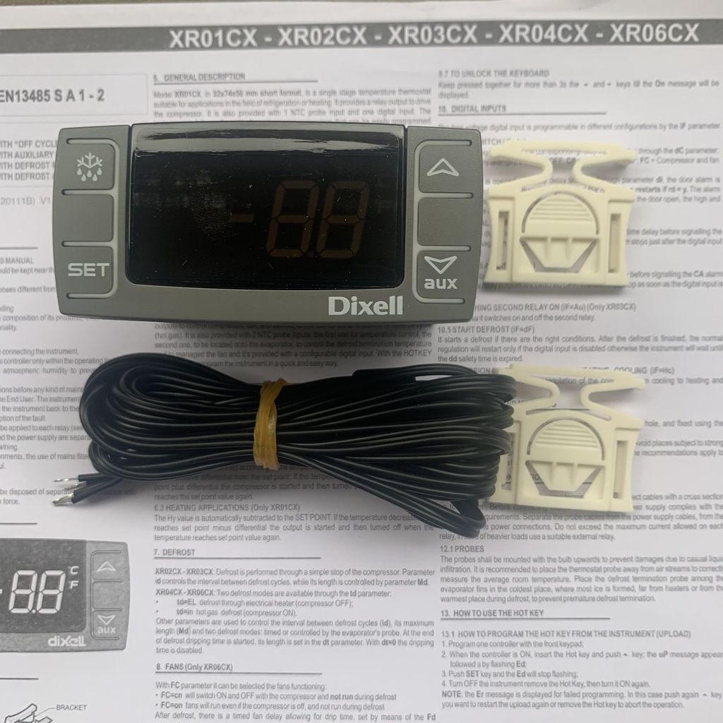 DEXELL เทอร์โมสตัทเอลฟ์อิตาลี XR02CX-5N0C1 220V รีเลย์เดี่ยว