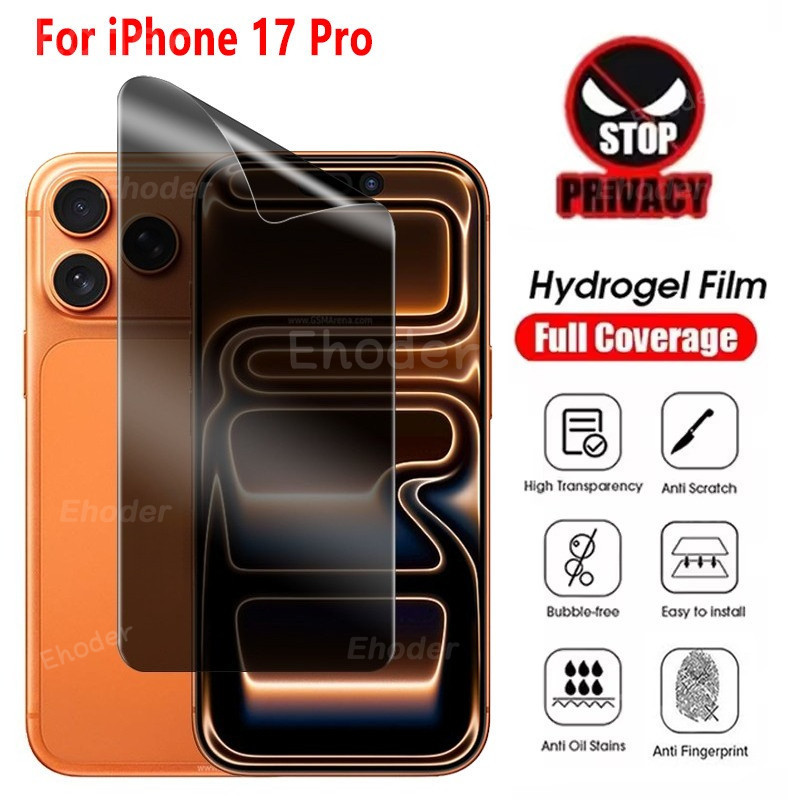 1 ~ 3 ชิ้น Anti-Spy Hydrogel ฟิล์มสําหรับ iPhone 17 Pro Max 17Ari 4G 5G 2025 i17 17Pro 17Promax 17 A
