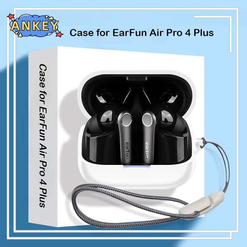 for EarFun Air Pro 4+ Protective Case Nylon Lanyard Soft Cover EarFun Air Pro 4 Plus Shells Washable Housing Anti Dust Sleeve Hand Rope Strap Accessories ราคา ถูกที่สุด ดีลบีเคเค