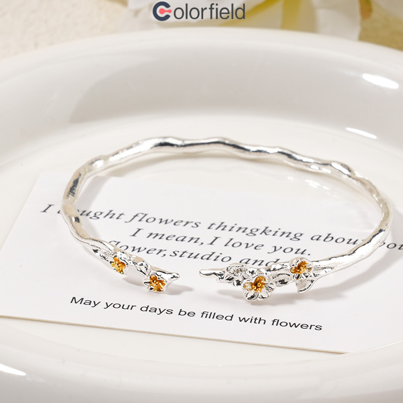 Colorfield จัสมิน กำไลข้อมือ ไฮเอนด์ ประณีต เปิด สร้อยข้อมือ เฉพาะกลุ่ม ของขวัญ หรูหราเล็กน้อย แฟน-COD