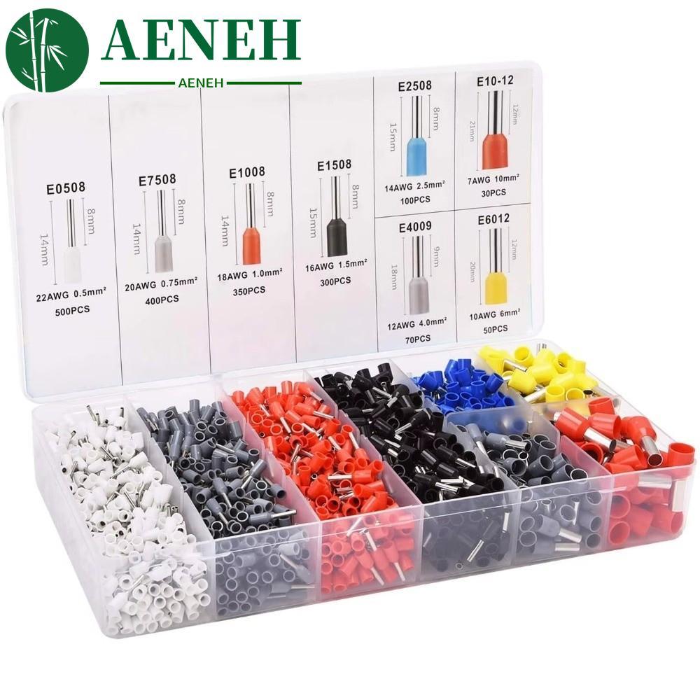AENEH Termin Spade Connectors, ขั้วต่อสายไฟชายหญิงไฟฟ้า CRIMP Terminals, เหล็กคาร์บอนลวด Wrap Connec